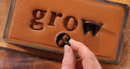 Magnetic Poetry Press in Letters Stone Concrete Stamps - Uppercase Traditional Typeface