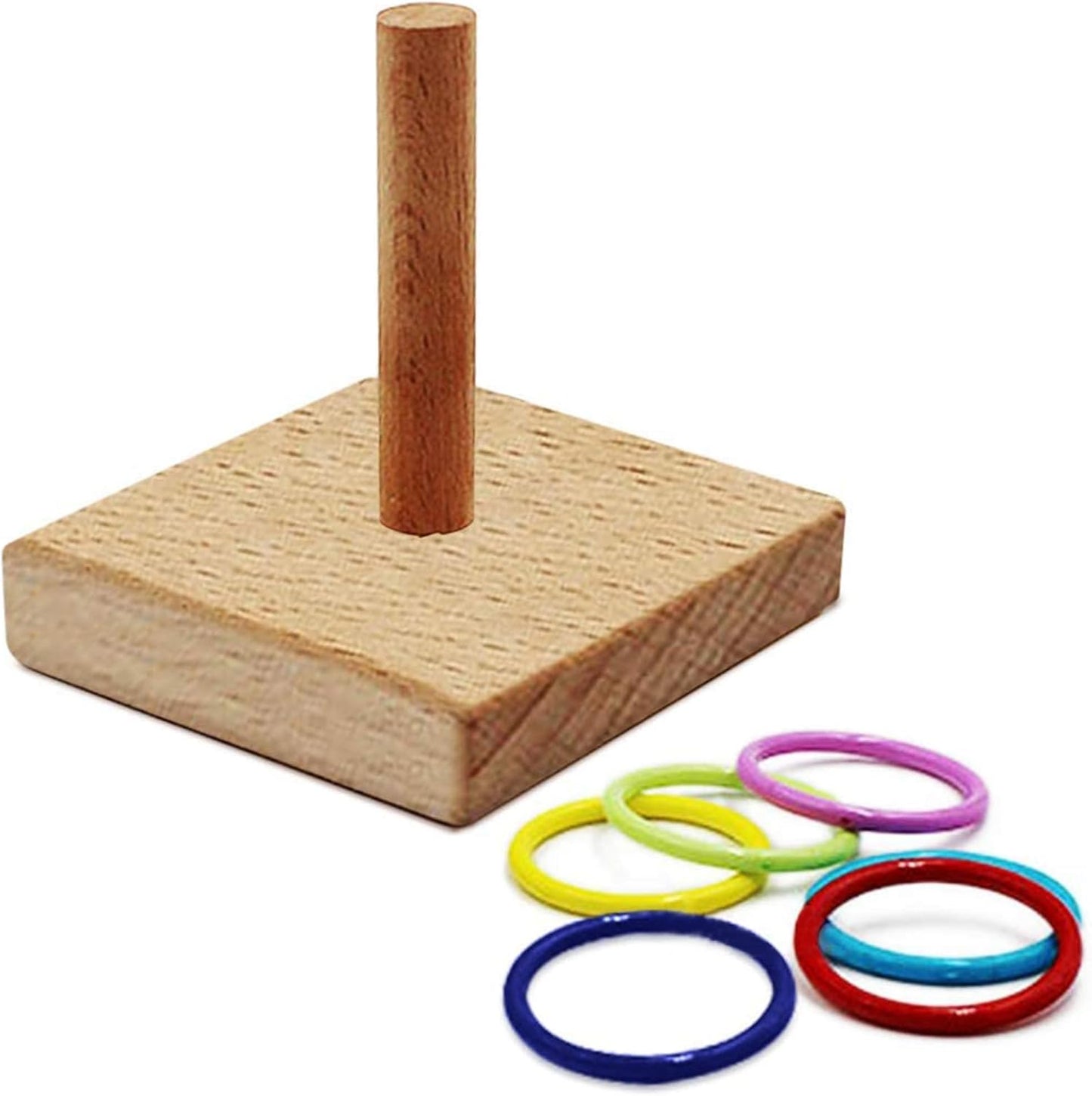 CoCoo Interactive Bird Training Board for Cage, Wooden Block Puzzle, Small Intelligence Tabletop, Portable Wood Stand Set, Mental Stimulation Perch Shelf, Cage Supplies & Accessories