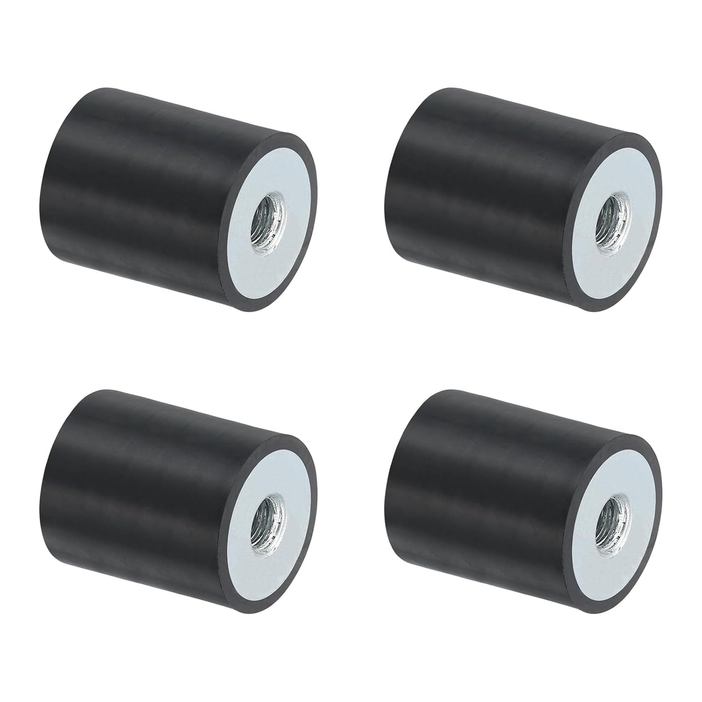 uxcell 4Pcs 20 x 10mm M6 Female Thread Rubber Mounts, Vibration Isolator, Replaces Anti Vibration Pads Flat Silent Block Base Block