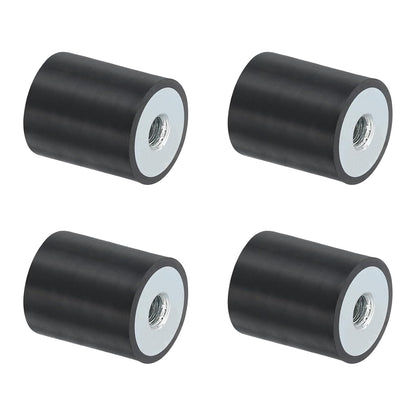 uxcell 4Pcs 20 x 10mm M6 Female Thread Rubber Mounts, Vibration Isolator, Replaces Anti Vibration Pads Flat Silent Block Base Block