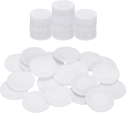 uxcell 64Pcs Plastic Poker Chips, 0.9 Inch Mini Bingo Chips Learning Counters Counting Counters Disks Markers Opaque Game Tokens for Game Play Math Counting, Red, Pattern