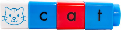 Junior Learning: Rainbow Phonics - CVC Blox Set - 70 Color-Coded Blocks, Children's Build & Learn Set, Consonants, Turnable Short Vowels, Picture Blox