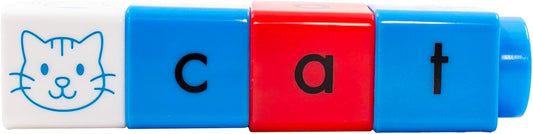 Junior Learning: Rainbow Phonics - CVC Blox Set - 70 Color-Coded Blocks, Children's Build & Learn Set, Consonants, Turnable Short Vowels, Picture Blox