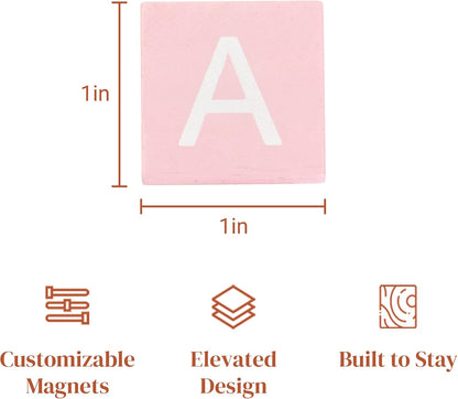 Stiles 100 Piece Wooden Magnetic Letter Tiles - Grey