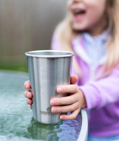 10oz Kids Cups – Stainless Steel Cups for Home, Party, Camping & Outdoor Activities – BPA Free, Unbreakable, Premium Stackable Metal Drinking Glasses for Children (4-Pack)