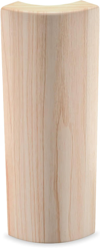 5.5" x 5/8" Rounded Outside Bullnose Corner Baseboard Molding and Trim Block for Thin Baseboard. Pine. (10)
