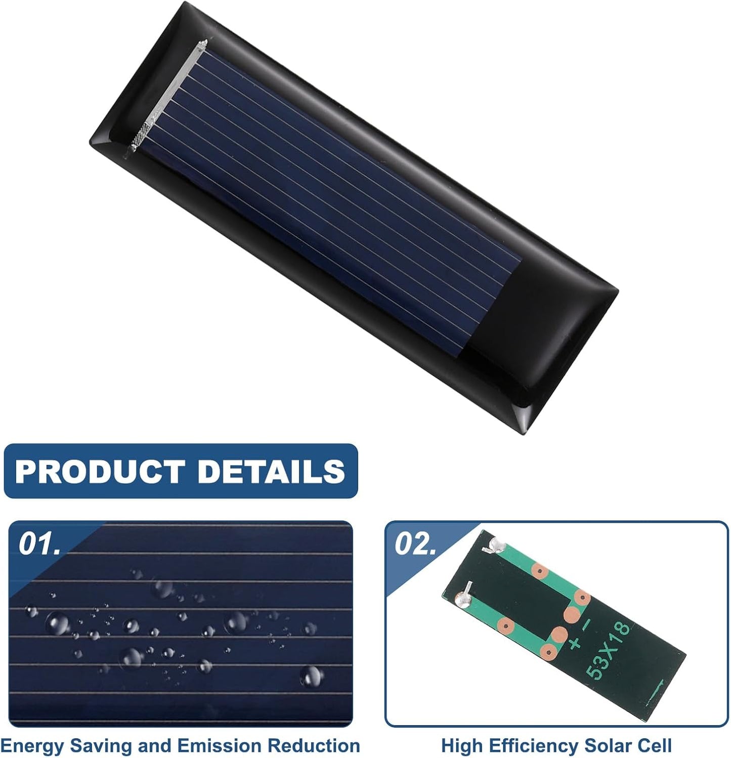 MECCANIXITY 8PCS 1.5V 0.09W 0.06A Mini Solar Panels for Solar Power, Small Solar Photovoltaic Cells Charge DIY Electric Toy Materials Solar System Kits, 1.18" x 1.18"