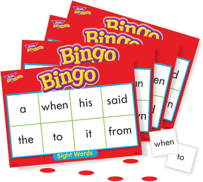 TREND ENTERPRISES: Sight Words Level 1 Bingo Game, Exciting Way for Everyone to Learn, Play 6 Different Ways, Great for Classrooms and at Home, 3 to 36 Players, for Ages 5 and Up