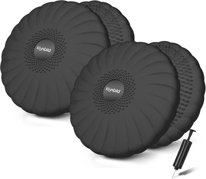 kisnbld Wobble Cushion, Extra Thick Wiggle Seat for Sensory Kids, Non-slip Balance Disc with Inflation Pump for Adults Core Strength, Posture Improvement & Physical Therapy (13.5in/34cm)
