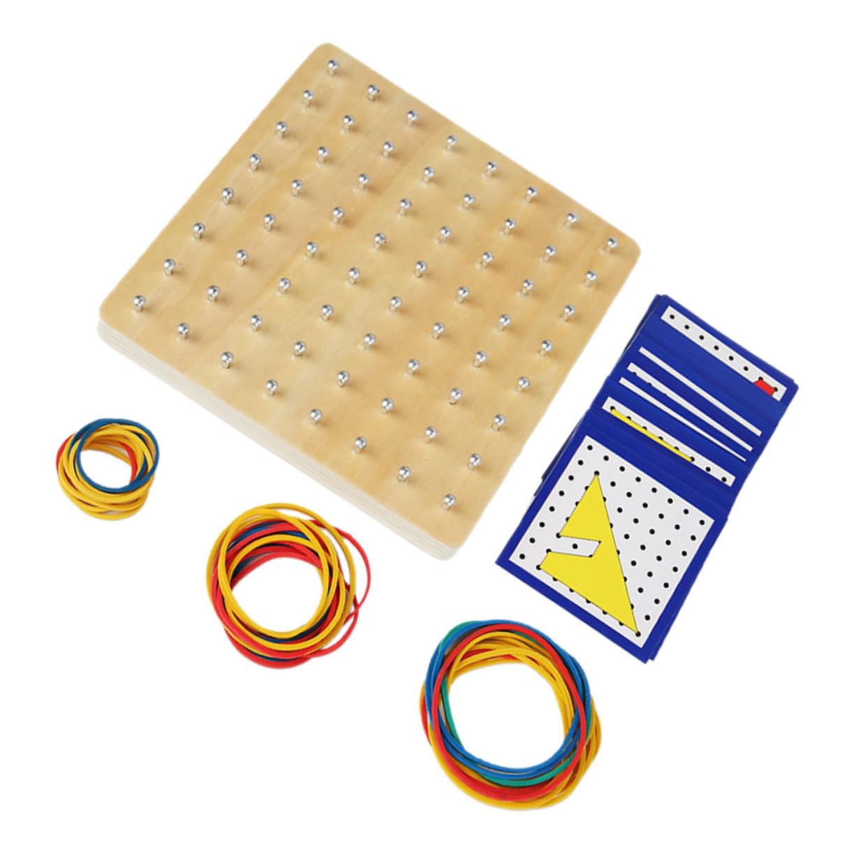 1Set Geoboard for Educational Mathematical Nail Plate Geometric Shape Learning Tool Enhance Creativity and Motor Skills Present