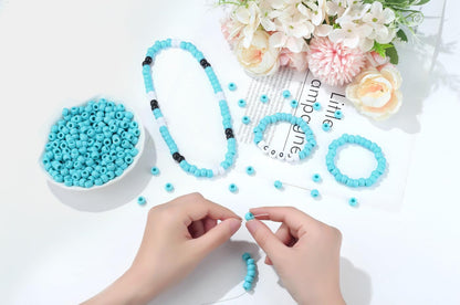 1000Pcs Valentine's Day Pony Beads Pink Red White Bracelets Crafts 6x9mm Bulk Plastic Pony Valentine Beads for Jewelry Making Party Party DIY Crafts Necklace Keychain Romantic Accessories