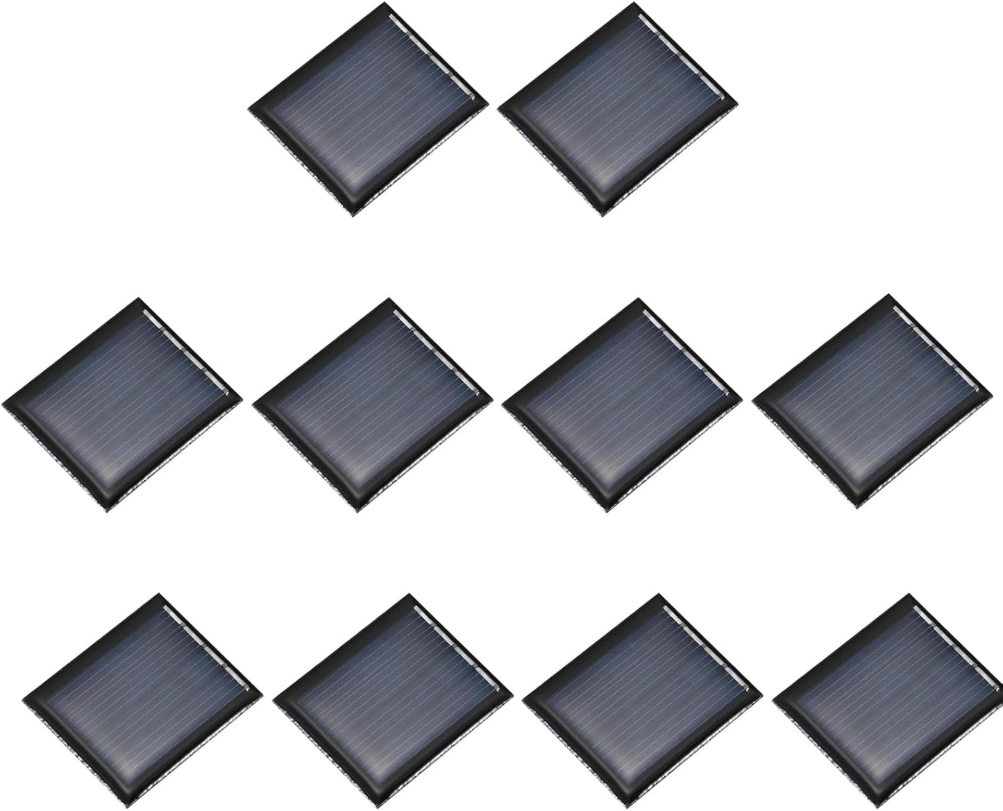 MECCANIXITY 10PCS 2V 0.08W 0.04A Mini Solar Panels for Solar Power, Small Solar Photovoltaic Cells Charge DIY Electric Toy Materials Solar System Kits, 1.57" x 1.57"
