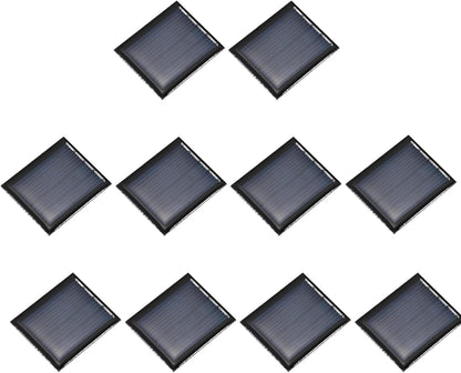 MECCANIXITY 10PCS 2V 0.08W 0.04A Mini Solar Panels for Solar Power, Small Solar Photovoltaic Cells Charge DIY Electric Toy Materials Solar System Kits, 1.57" x 1.57"