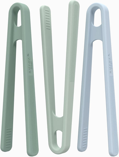 Inspire My Play 3 x Green Silicone Mini Tongs for Kids - Kids Tweezers for Fine Motor - Small Toddler Tongs - Child Sensory Toys and Accessories