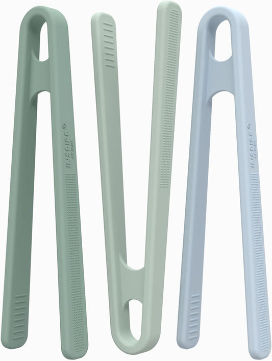 Inspire My Play 3 x Green Silicone Mini Tongs for Kids - Kids Tweezers for Fine Motor - Small Toddler Tongs - Child Sensory Toys and Accessories
