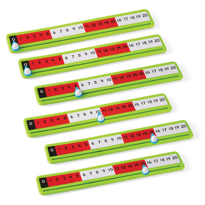 hand2mind Number Paths, Rekenrek Color-Coded Number Line, Teacher Supplies, School Supplies, Math Manipulatives, Classroom Supplies For Teachers Elementary, Kindergarten Homeschool Supplies (Set of 6)