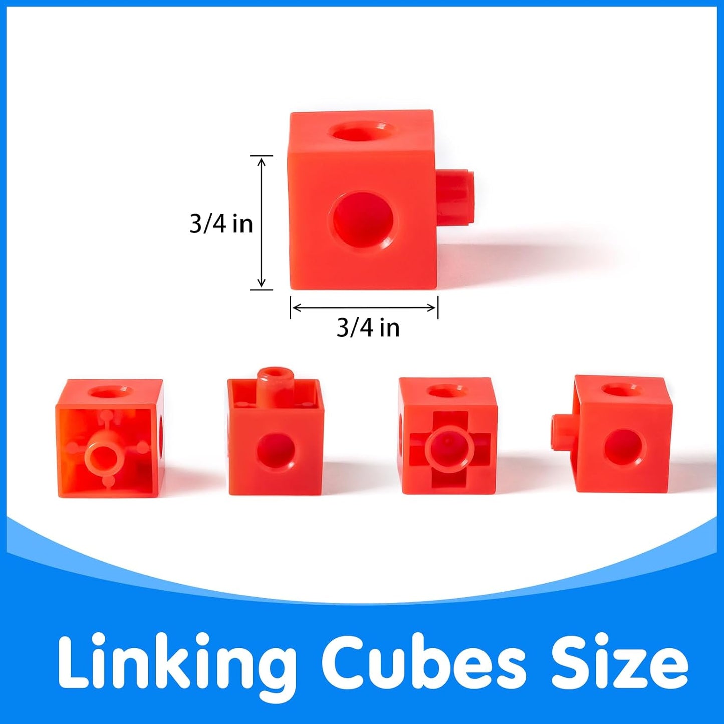 Magnetic Letter and Number Trays (13" X 10") - 100 Pcs Math Linking Cubes with 384 Cartoon Stickers