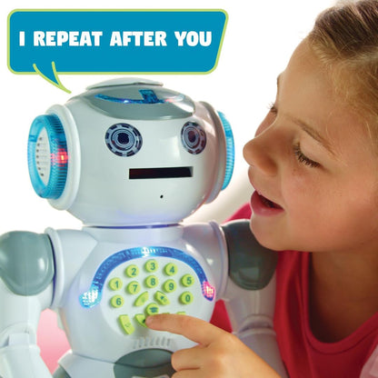 LEXiBOOK, Powerman Neo, My Robot Full of Technology, Remote Control and Gesture Control, Educational Activities in English, Programmable, Music and Dance, Sound and Light Effects, Blue/White, ROB18EN