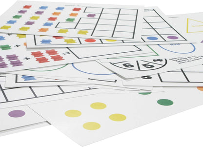 Legato Counting Bear Activity Sheets and eBook; 20 Large, Glossy Card Stock Sheets (each 8.5" x 11"); Helps with Patterns, Graphing, Colors, and More! Use with any 1" bear manipulative with 6 colors.