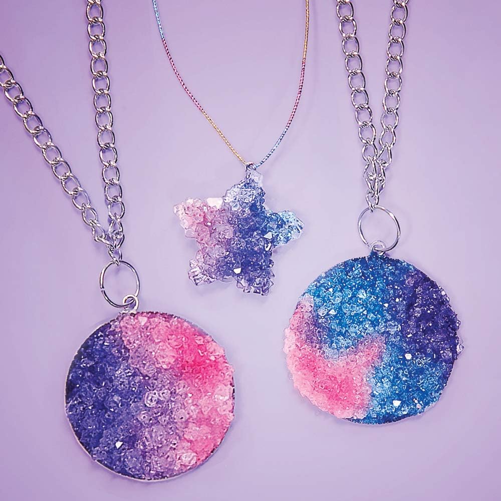Just My Style YOU*niverse Crystal Growing Accessories by Horizon Group USA, Girl STEM Kit, Design 8 Crystal Growing Accessories & Make Your Own Pendants, Sparkling Hair Pins, Ring & More