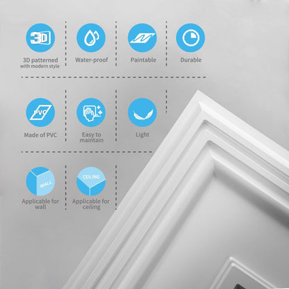 Art3d PVC Ceiling Tiles, 2'x2' Plastic Sheet in Black (12-Pack)