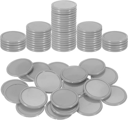 uxcell 100Pcs 0.8 Inch Plastic Poker Chips, Mini Bingo Chips Learning Counters Counting Counters Disks Markers Opaque Game Tokens for Game Play Math Counting, Yellow