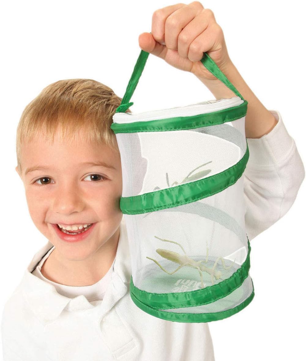 Insect Lore Mini Butterfly Habitat | Clear Mesh, Zipper, 8” Tall | Pop Up Folds Flat | Habitat for Most Insects
