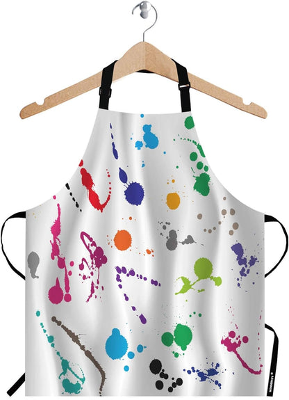 WONDERTIFY Science Education Sketch Apron,Laboratory Chemistry Book Equation Loupe Beaker Flask Glass Bib Apron with Adjustable Neck for Men Women,Suitable for Kitchen Cooking Chef Grill Bistro Apron