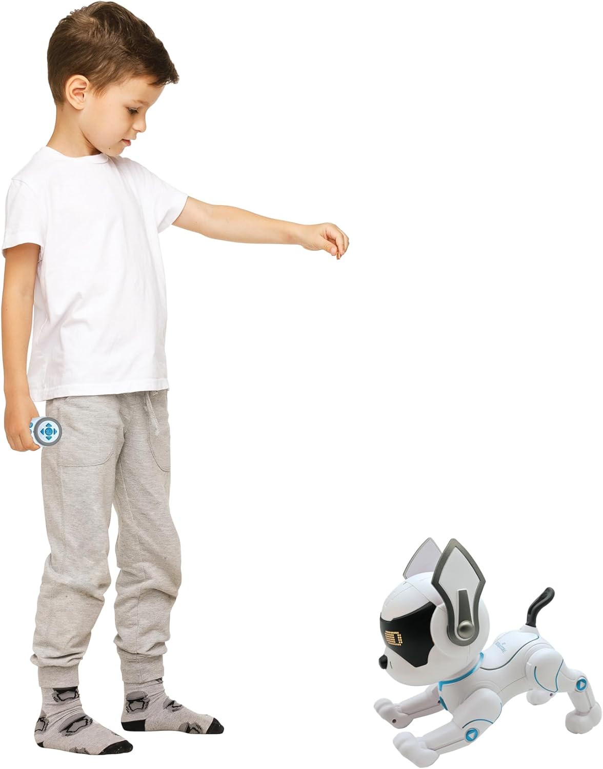 Lexibook Power Puppy® Jr - My Little Robot Dog - Robot Dog with Sounds, Music, Light Effects - Barks and Walks Like a Real Dog, Toy for Boys and Girls - PUP01