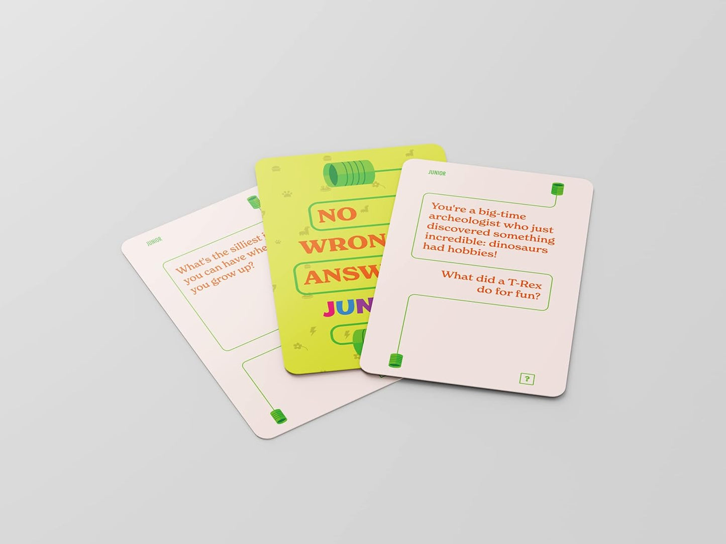 No Wrong Answers Junior - Hilarious Children's Card Game, Conversation Starter - Fun Activity for Family, Parties, Travel, Birthdays, Classroom, Camping, Team Building - Great Gift for Kids