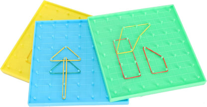 Tnfeeon Geoboard Array Block Double Sided Math Manipulative for Young Learners Enhances Fine Motor Skills Creativity Through Geometric Puzzles Transforms Abstract Concepts Into Tangible