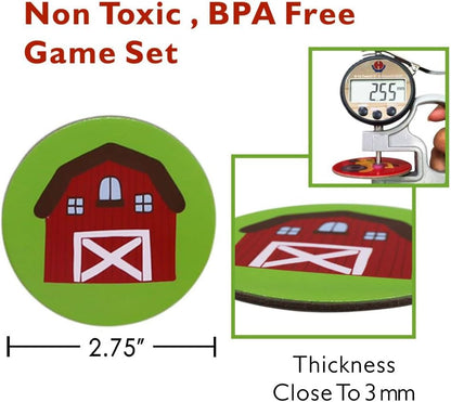 KiDEPOCH Memory Match Game – 16 Matching Pairs Preschool Memory Games Featuring Barnyard Element, Non Toxic Educational Memory Matching Game, Perfect for Kids, Toddlers, 3 Year Old or Up