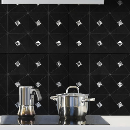 Art3d 10-Sheet Peel and Stick Backsplash Metal Mosaic Tiles for Kitchen Wall Decor, Stick on Aluminum Composite Tiles Stikers, Copper Windmill Puzzle Glass Mixed