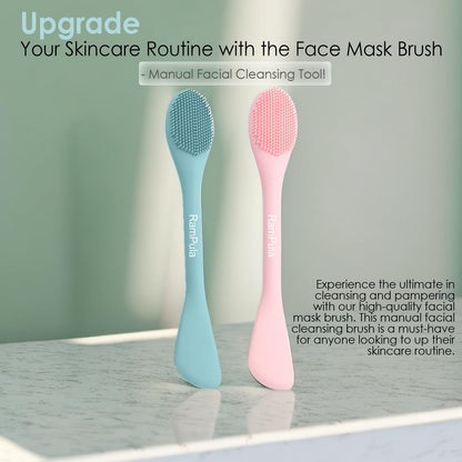 RamPula Silicone Face Mask Brush, Face Scrubber for Gentle Exfoliating & Hairless Moisturizers Applicator Tools for Apply Mud, Clay, Charcoal Mixed Mask, Cream, Lotion