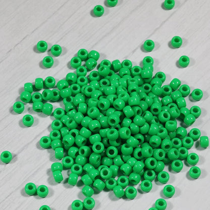Bala&Fillic 6x9mm Army Green Pony Beads with Smooth Surface 1000pcs Crayon Color Craft Beads (Army Green)