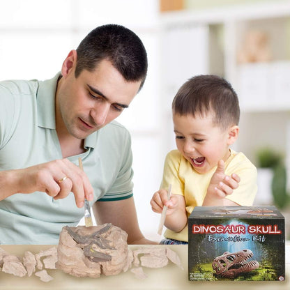 ArtCreativity Dinosaur Excavation Kit for Kids, Brachiosaurus Skull Excavating Set with Fossil Digging Tools and Stand, Fun Science Activity Toy, Educational Dinosaur Gift for Boys and Girls