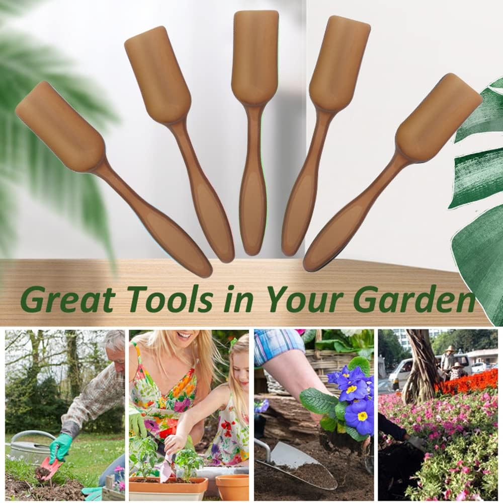 10Pcs Colorful Plastic Mini Gardening Shovel Spoons Soil Scoops, Succulent Sand Scoops/Cultivation Digging Transplanting Tools for Succulents Potted Flowers (Multicolor)