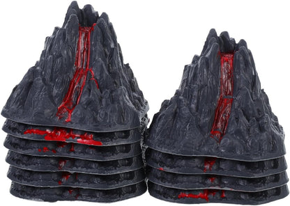 Garneck 10Pcs Simulation Volcano Toy Model - 3.14 Inch Realistic Mini Plastic Volcano Model Dinosaur World Scene Figurine Ornament for Science Experiments Fish Tank Aquarium Fairy Garden Landscape De