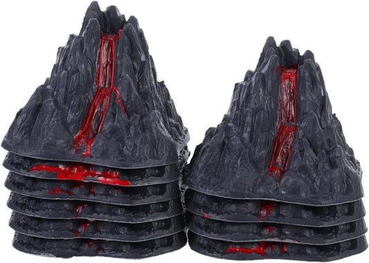 Garneck 10Pcs Simulation Volcano Toy Model - 3.14 Inch Realistic Mini Plastic Volcano Model Dinosaur World Scene Figurine Ornament for Science Experiments Fish Tank Aquarium Fairy Garden Landscape De
