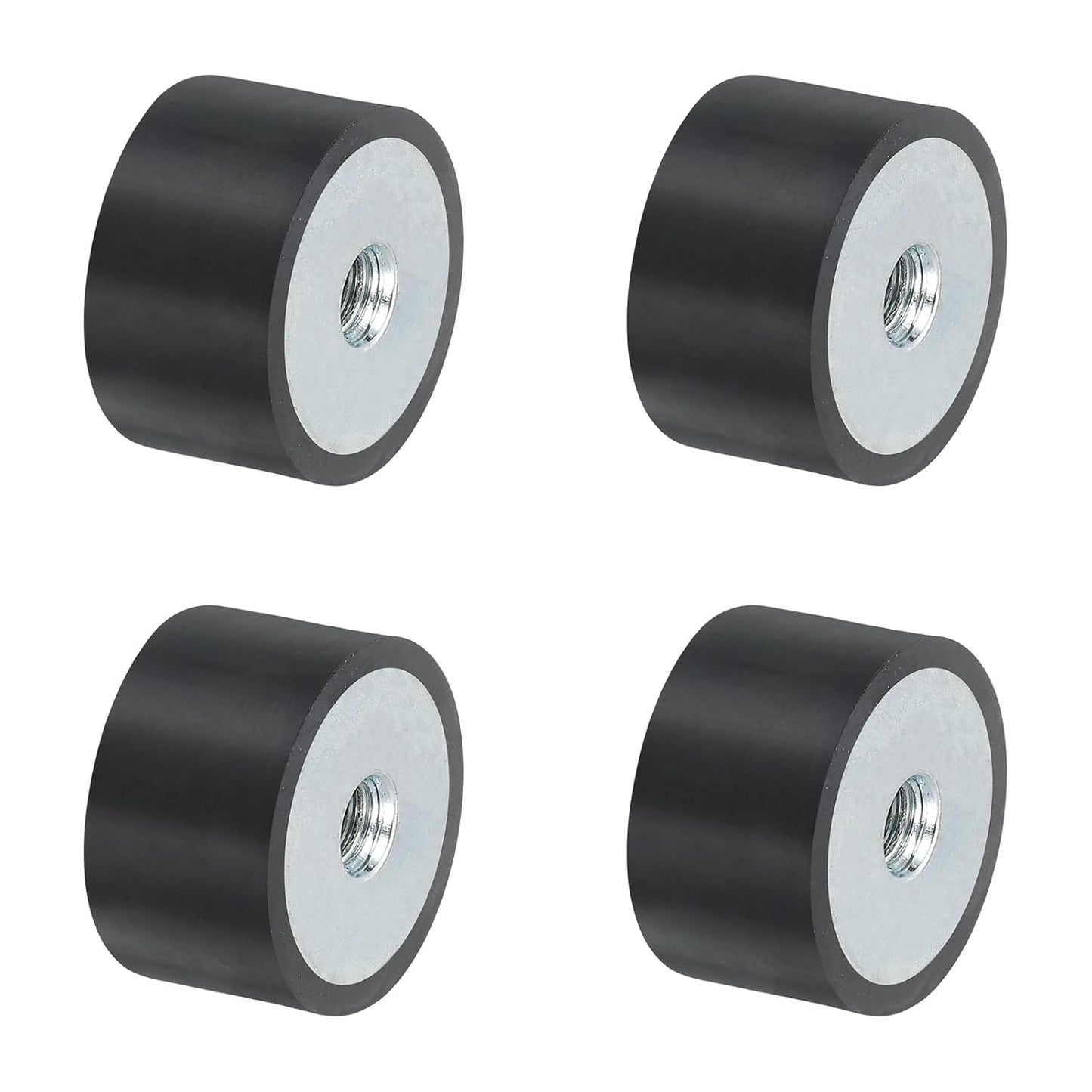uxcell 4Pcs 20 x 10mm M6 Female Thread Rubber Mounts, Vibration Isolator, Replaces Anti Vibration Pads Flat Silent Block Base Block