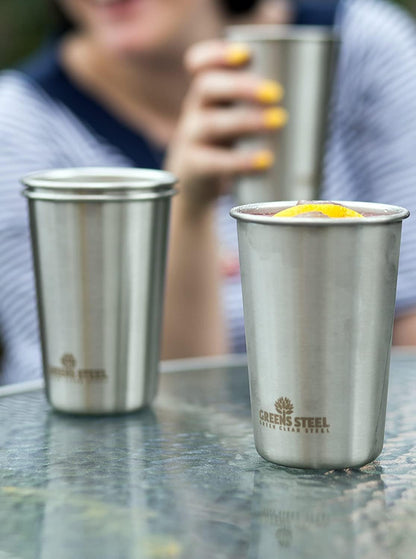 10oz Kids Cups – Stainless Steel Cups for Home, Party, Camping & Outdoor Activities – BPA Free, Unbreakable, Premium Stackable Metal Drinking Glasses for Children (4-Pack)
