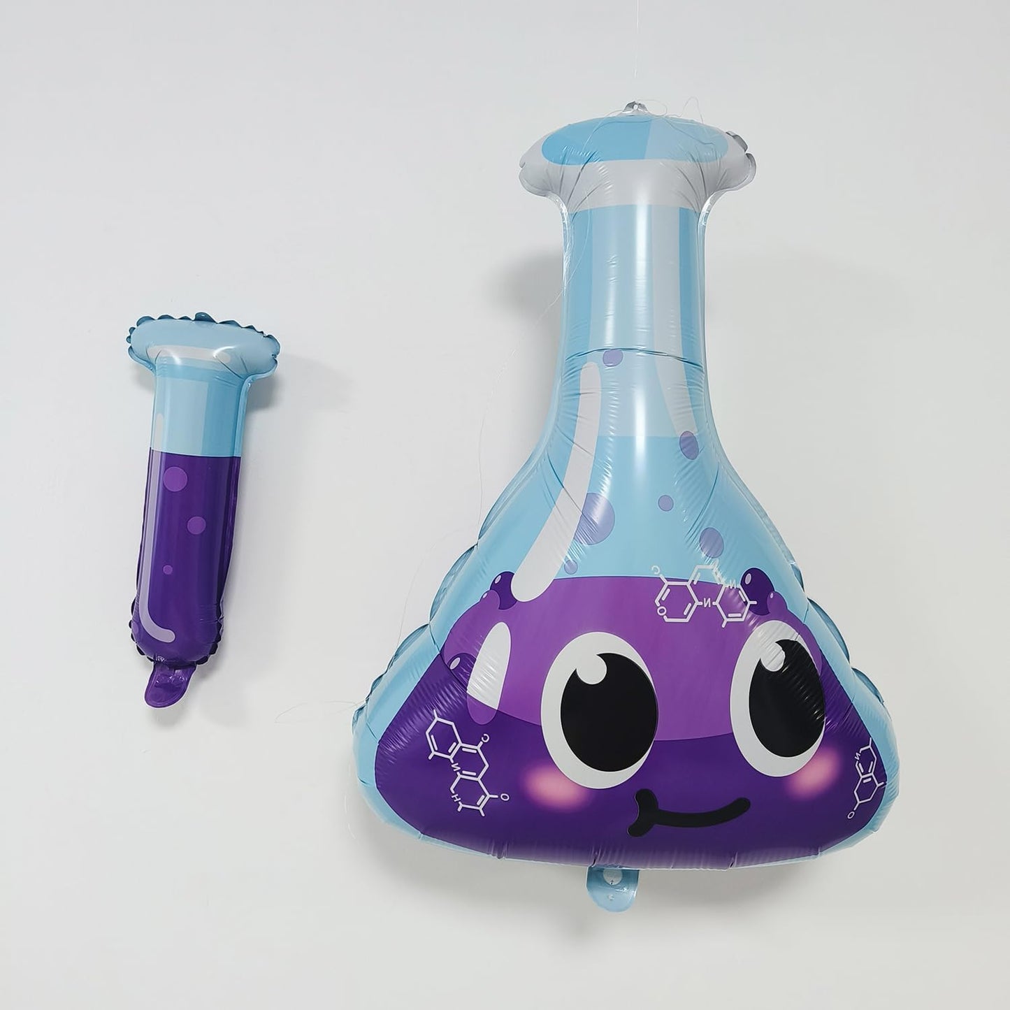 Science Experiment Party Decorations, Chemistry Lab Balloon Set with Beaker Flask Balloons, Fire/Explosion Star & Purple Blue Latex Balloons for Kids STEM Birthday, Mad Scientist Theme Party Supplies