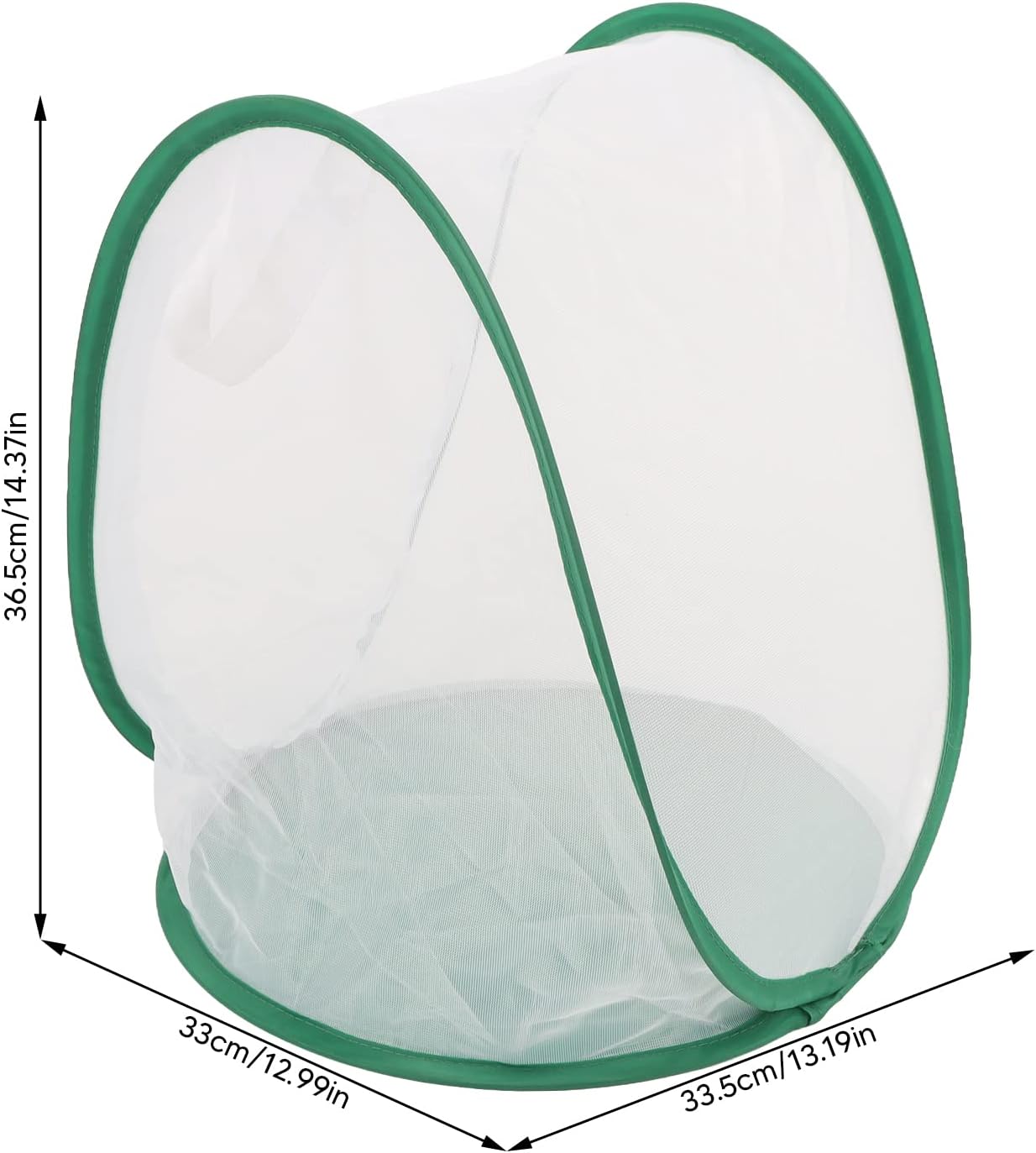 Outdoor Large Butterfly Net Habitat, Collapsible Caterpillar Growing Mesh Cage Terrarium for Observation Feeding