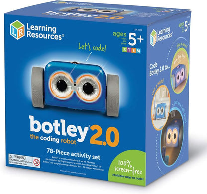 Learning Resources Botley The Coding Robot 2.0 Activity Set - 78 Pieces, Ages 5+, Coding Robot for Kids, STEM Toys for Kids, Early Programming and Coding Games for Kids