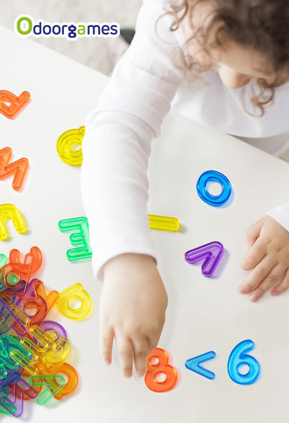 78 Pcs Translucent Lowercase Letters - Plastic Alphabet Letters - Light Table Play and Early Learning Manipulatives