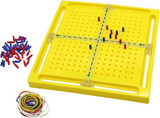 Wood Geoboards Set Children Mathematics Teaching Aids Xy Axis Mathematical Coordinate Graphs Teaching Tools for 3 4 5 Year Old