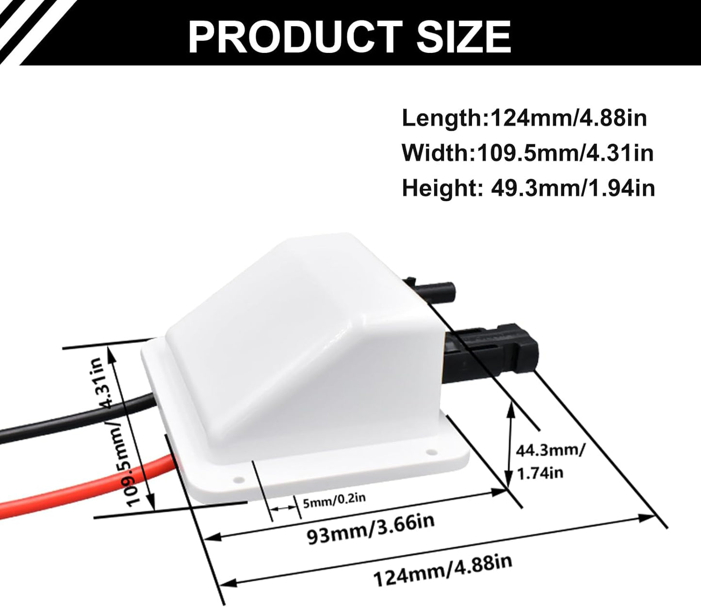 Solar Panel Mounts Bracket Set of 4pcs (White), Drill Free ABS Corner Roof Brackets Mounting Kit, Durable Solar Mount Rack Accessories for RVs, Trailers, Boats, Yachts, Vans, Carports