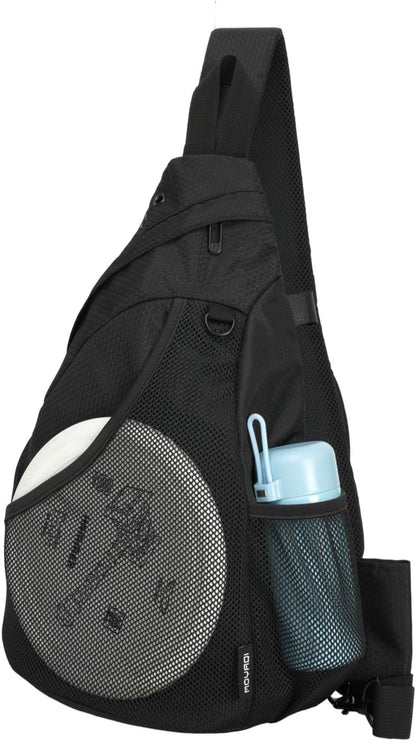 MOYAQI Disc Golf Bag with Retriever Holder and Storage Pockets, Disc Golf Backpack with 8-10 Disc Capacity, Padded Adjustable Strap and Back Panel, Lightweight and Durable