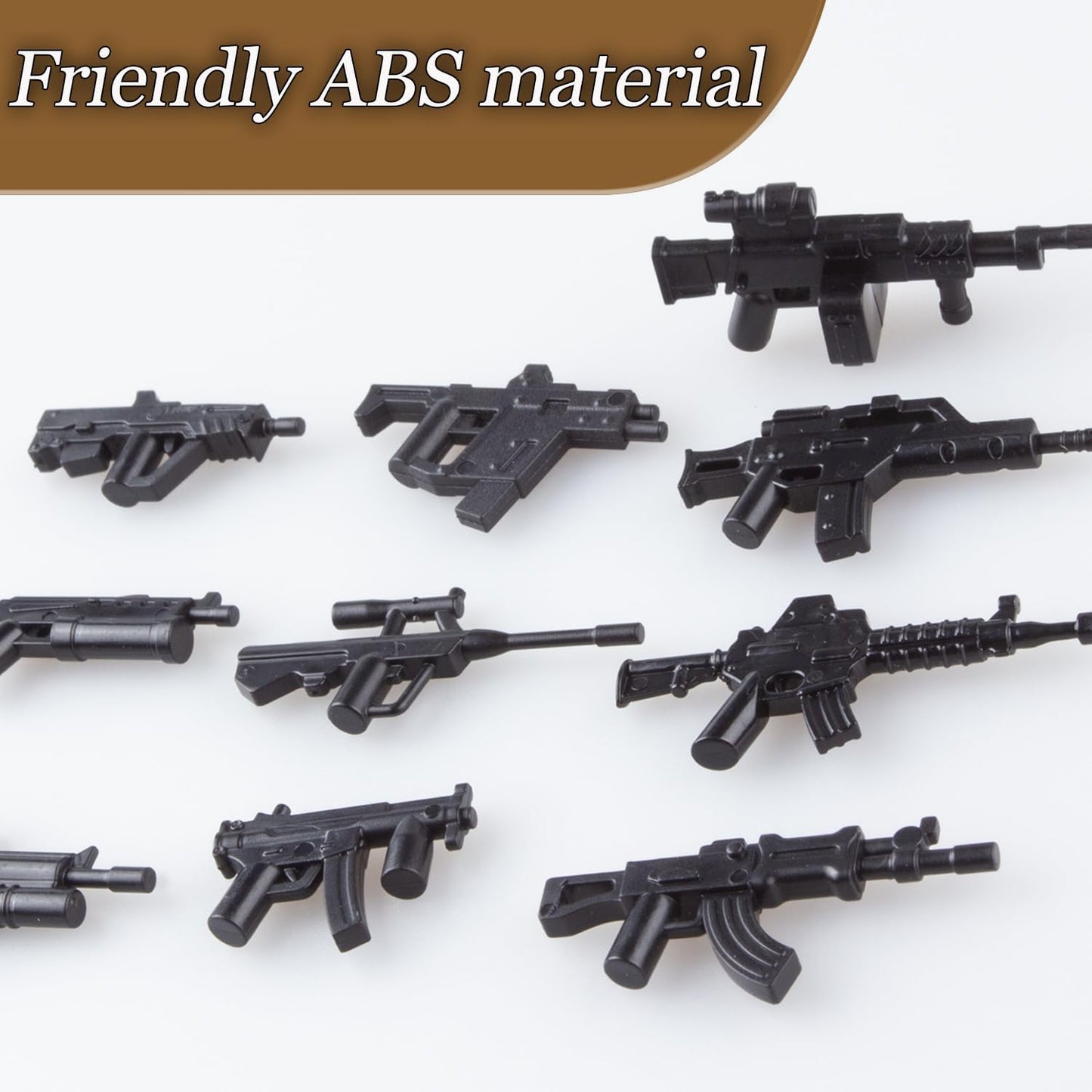 Weapons Pack Military Toy Set Building Blocks Model for Soldier Figures, Army Equipment Gear Kit Pieces and Parts Accessories Compatible with Major Brand