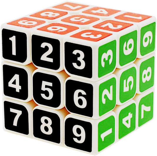 Sudoku 3x3 Magic Cube Stickerless 3x3x3 Number Speed Cube Puzzle